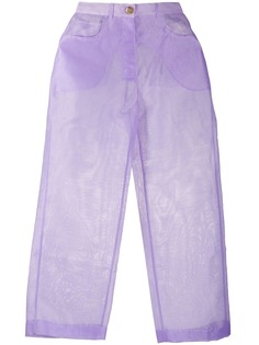 Nanushka брюки Marfa широкого кроя с завышенной талией