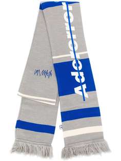 Ader Error шарф с вышитым логотипом и бахромой