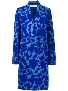 Victoria Victoria Beckham жаккардовое пальто с цветочным узором