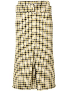 Victoria Beckham твидовая юбка-карандаш