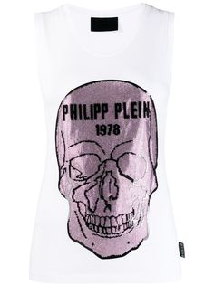 Philipp Plein топ с принтом Skull
