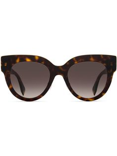 Fendi Eyewear солнцезащитные очки черепаховой расцветки