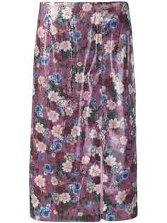 Erdem юбка с цветочным узором и пайетками