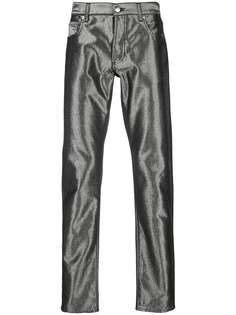 Alexander McQueen джинсы кроя слим с эффектом металлик
