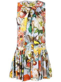 Mary Katrantzou платье с принтом и плиссировкой