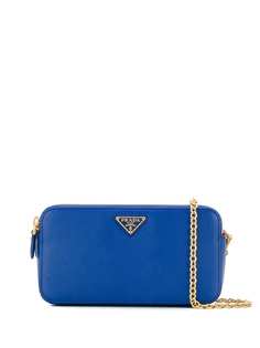 Prada logo plaque cross-body bag