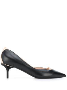 Nº21 kitten heel two-tone pumps