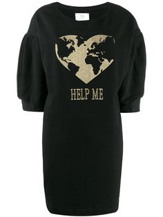 Alberta Ferretti oversized help me print sweatshirt dress