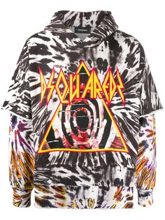 Dsquared2 худи с принтом тай-дай и логотипом