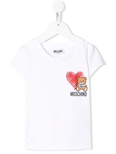 Moschino Kids футболка с логотипом Teddy Bear