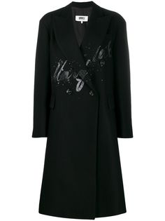 Mm6 Maison Margiela пальто на пуговицах