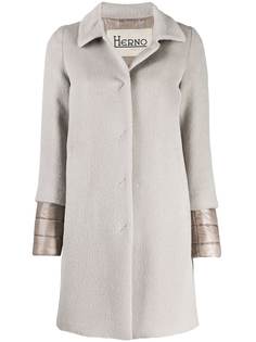 Herno layered sleeves coat