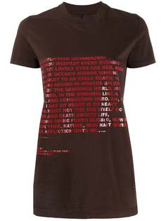 Rick Owens DRKSHDW text print T-shirt