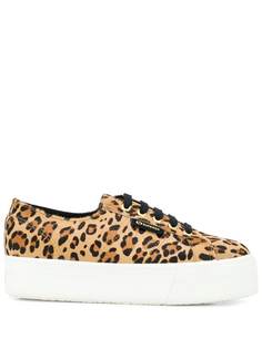 Superga leopard-print chunky sole sneakers