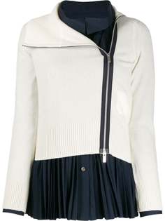Sacai zipped fitted cardigan
