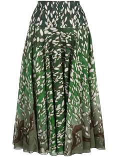 Samantha Sung Aster branch pattern skirt