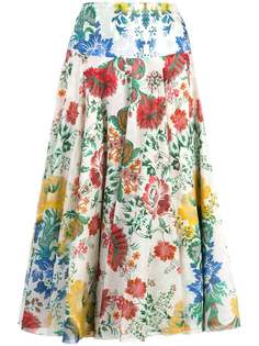 Samantha Sung Aster floral print skirt