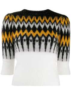 Laneus patterned chest jumper