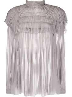 Alberta Ferretti embroidered chiffon blouse