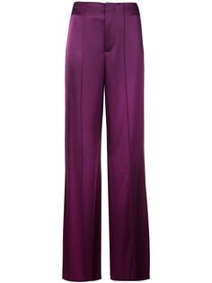 Alice+Olivia Dylan wide-leg satin trousers