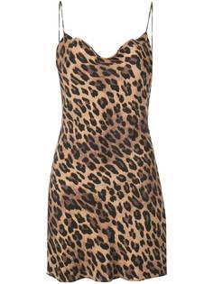 Alice+Olivia Harmony leopard slip dress