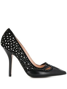 Nº21 crystal embellished pointed toe pumps