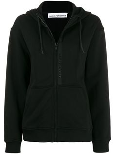 Paco Rabanne zipped drawstring hoodie