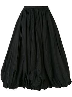 Co gathered hem pleated skirt