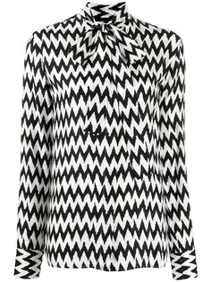 Haider Ackermann zig-zag pussybow blouse