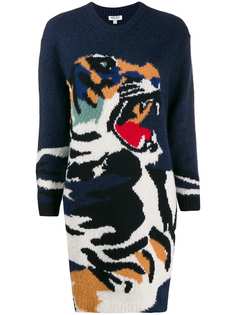 Kenzo трикотажное платье Tiger