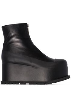 Sacai 80mm platform ankle boots