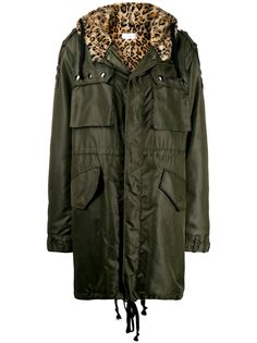 Faith Connexion leopard hooded parka