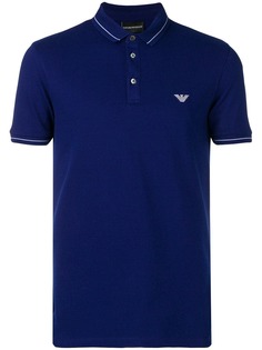Emporio Armani рубашка-поло с вышитым логотипом
