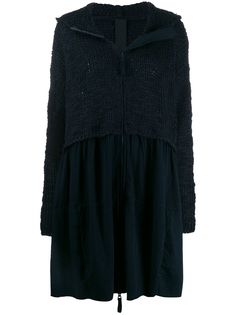 Rundholz Black Label knitted hooded cardi-coat