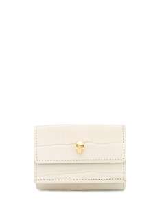 Alexander McQueen skull plaque croc-effect purse
