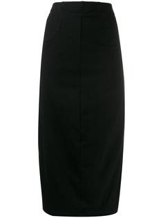 Rundholz Black Label raw hem midi skirt