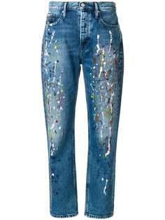 Calvin Klein Jeans mom-джинсы с эффектом разбрызганной краски