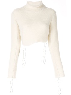 Sulvam cropped knit sweater