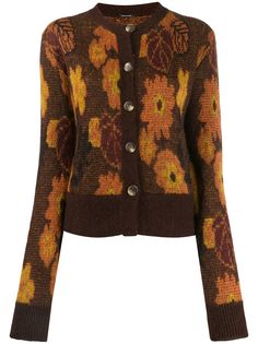 Dodo Bar Or Autumn leaf print cardigan