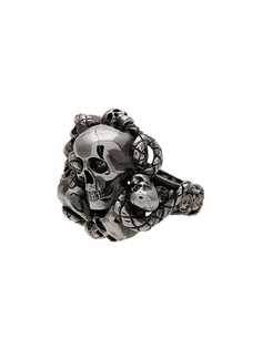 Alexander McQueen кольцо с черепами
