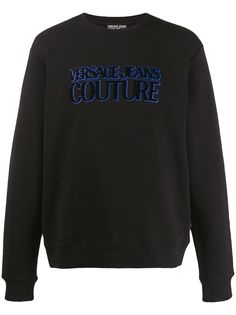 Versace Jeans Couture flocked logo sweatshirt