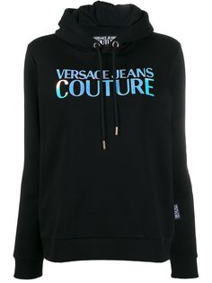 VERSACE JEANS printed logo hoodie