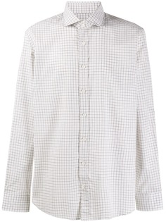 Hackett grid-print loose shirt