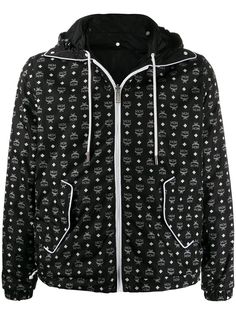 MCM all-over logo hooded jacket
