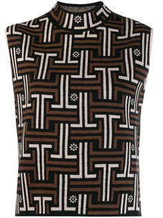 Lanvin жаккардовый топ без рукавов