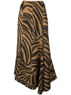 3.1 Phillip Lim abstract tiger-print skirt