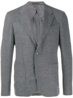 Z Zegna checked single-breasted blazer