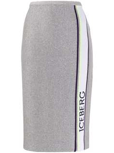 Iceberg knitted logo skirt