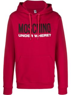 Moschino logo print hoodie