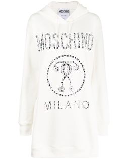 Moschino logo oversized hoodie dress